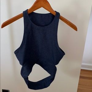 Outdoor voices slash back crop top